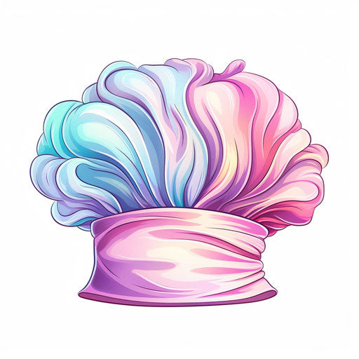 Chef hat clipart in the style of Pastel Colors Art, on white background