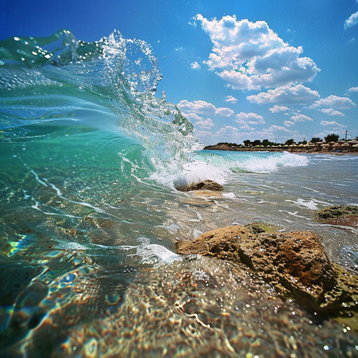 Nissi Beach, Cyprus with perfect waves and clear skies