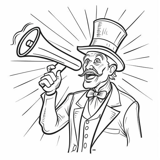 Ringmaster with megaphone