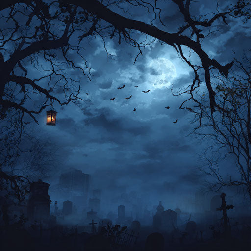 Eerie Night Landscape with Halloween Vibes