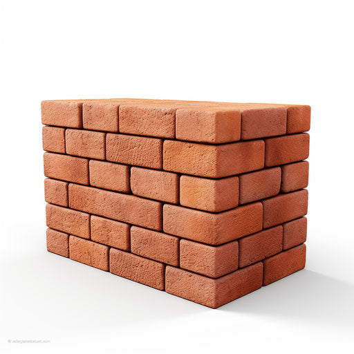 Brick clipart in Minimalist style, on a white background