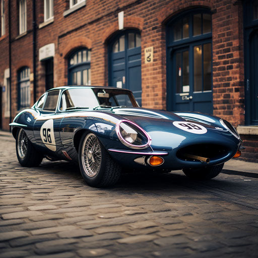 Replica or Tribute of Jaguar E-Type car
