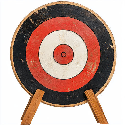 Realistic clipart of a target, high resolution, isolated