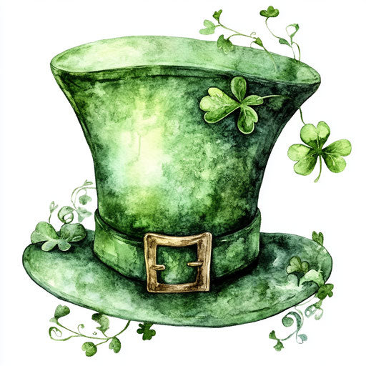 Watercolor St. Patrick's Day hat