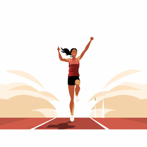 Minimalist finish line clipart on white background