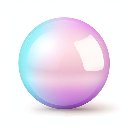 Pastel Colors Art ball clipart on a white background
