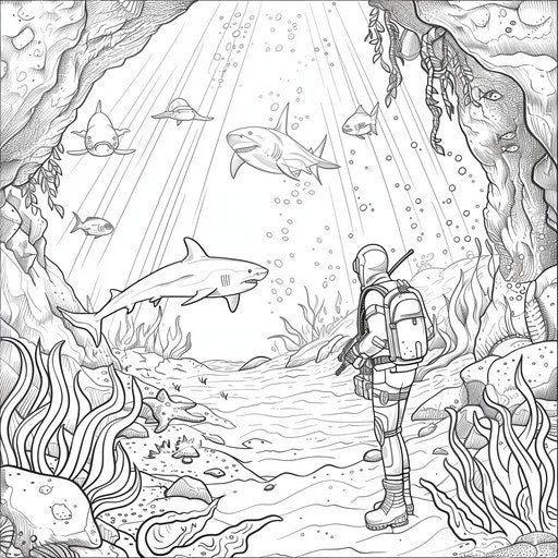 Exploring an underwater cave