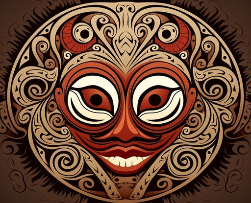 Maori tribal or tattoo design with intricate texture