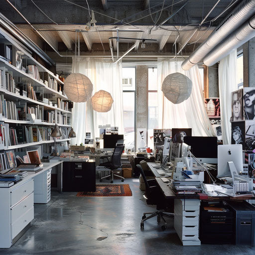 Fashion magazine's bustling editorial office