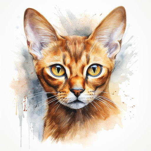 Abyssinian cat drawing