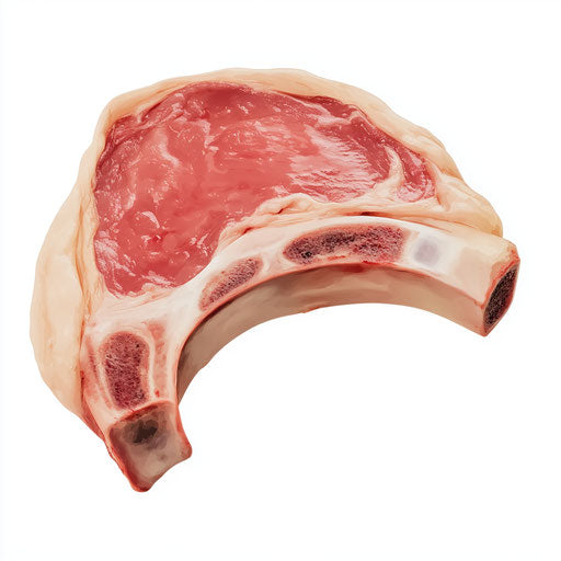 Realistic depiction of a pork chop