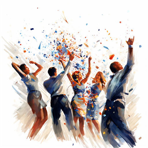 Celebration artwork in the style of Oil painting