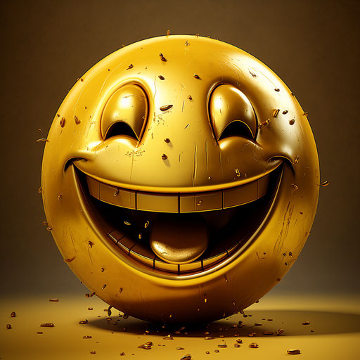 Happy emoticia in the style of irony and humor