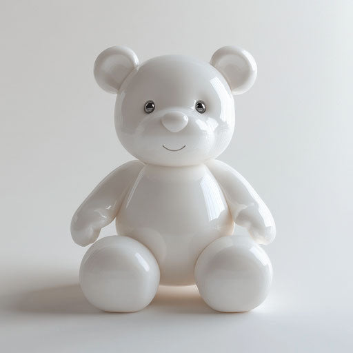 3D teddy bear on flat white background (isolated)