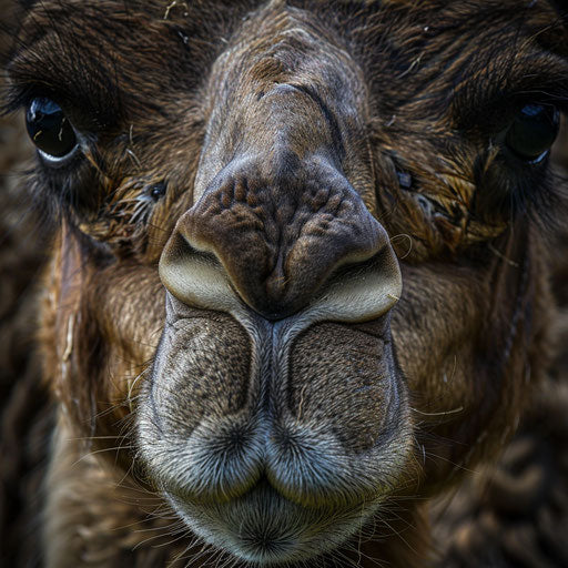 Close-up of a camel's face with long lashes
