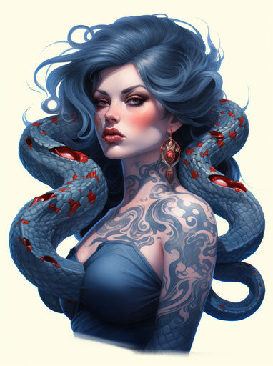 Female snake tattoo artist