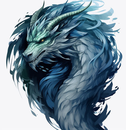 Dragon painting png download, in the style of dark aquamarine and black, confucian ideology, dark blue and green, rtx on, captivating 27:28