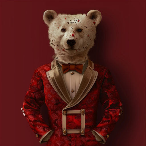 Realistic circus clipart on rich burgundy background