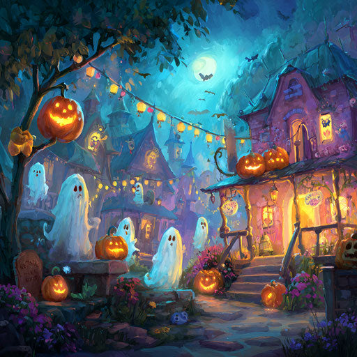 Festive Halloween Vibes with Friendly Ghosts
