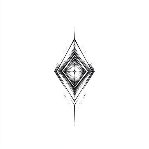 Minimalist diamond-shaped small tattoo designs