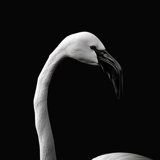 Distinct curve of the flamingo's neck
