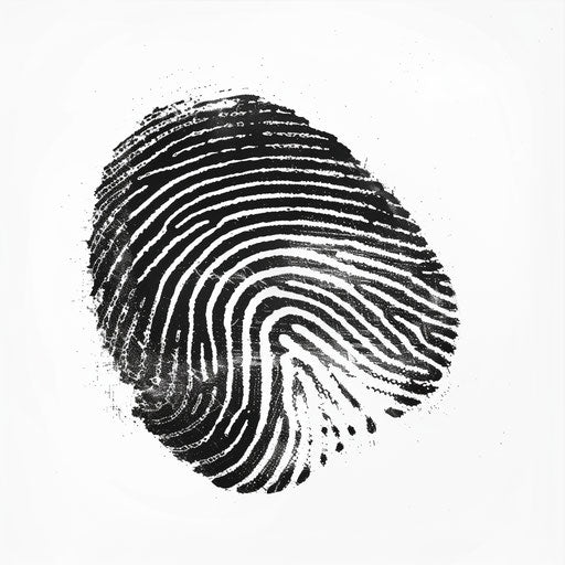 Photo-realistic fingerprint clipart on flat white background