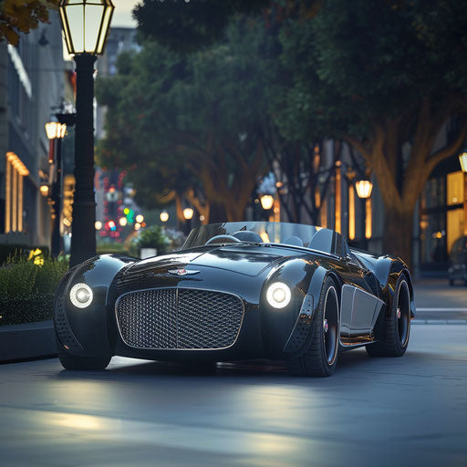 Retro 1954 car with futuristic technology