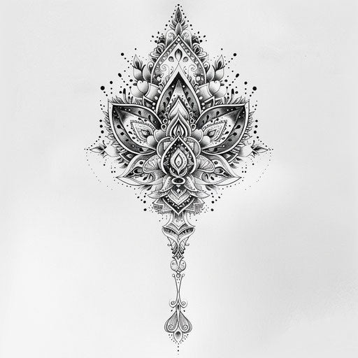 Esoteric symbol adorned with mandala patterns in mesmerizing clipart