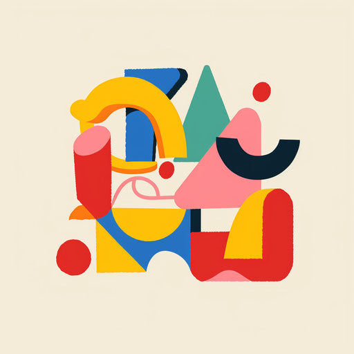 Playful logo for toy store, bright colors and whimsical shapes