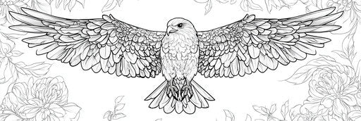 Very simple falcon coloring page 3:1