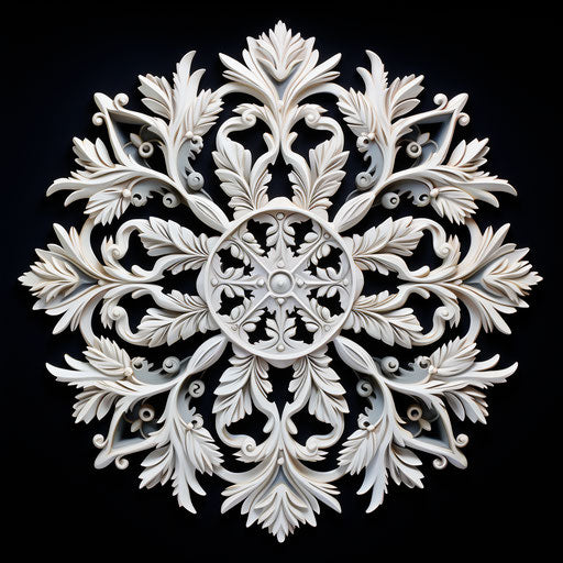 Snowflake pattern in ornate baroque style