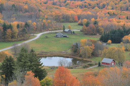 Picturesque autumn landscape of the Adirondacks, New York