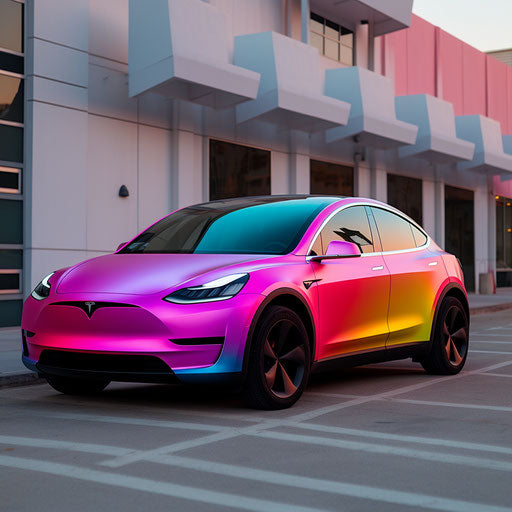 Tesla model y Rainbow colors