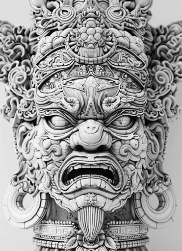 Chinese head design for Japanese spirit warrior