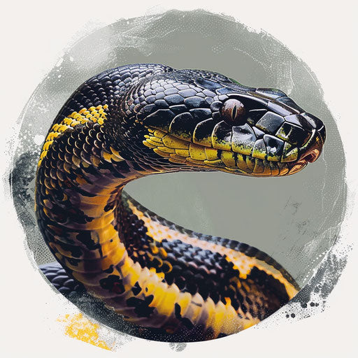Photo realistic snake clipart on flat white background