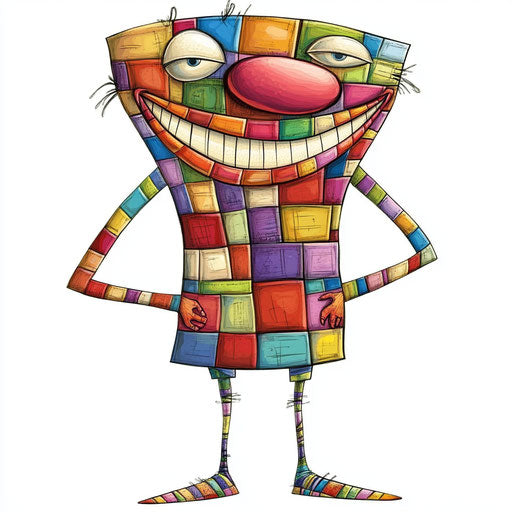 Distinctive Quilt Caricature Clipart for Unique Gifts