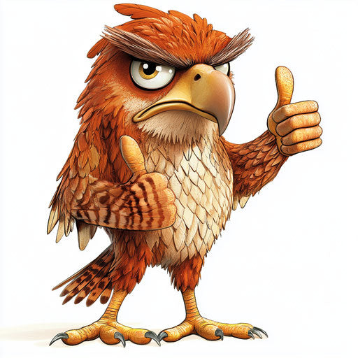 Premium Hawk Caricature Clipart for Digital Artists