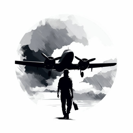 Illustration of air in the style of Chiaroscuro Art, on white background
