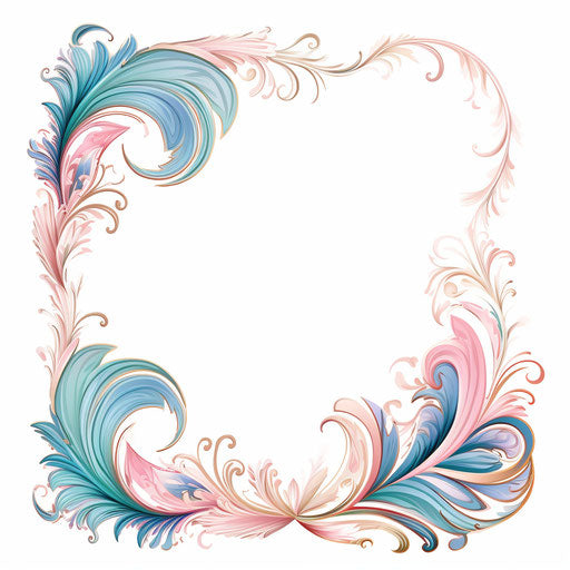 Border design in pastel colors style
