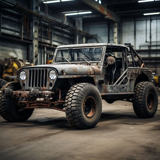 Old jeep turned into hot rod