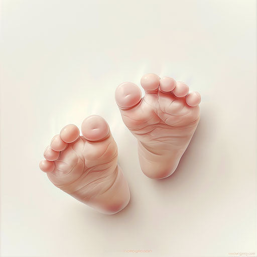Realistic toes clipart on white background with soft highlights