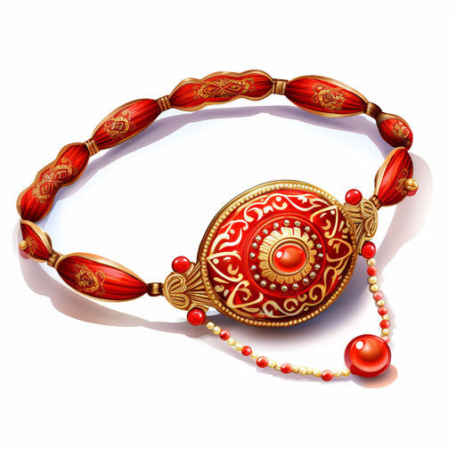 Oil painting style illustration, white background