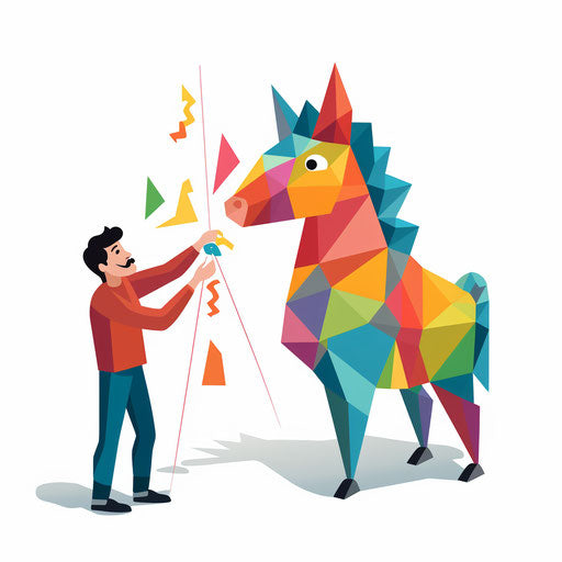 Pinata clipart in Minimalist style on white background