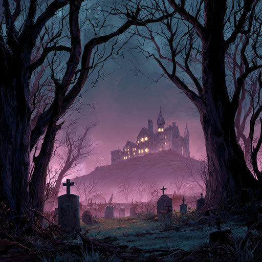 A Dark Landscape Behind a Wooden Surface