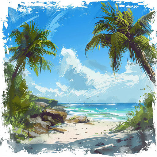 Realistic daytime clipart on flat white background, detailed textures and sharp edges