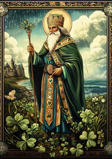 Legend of the Irish under a colorful sky