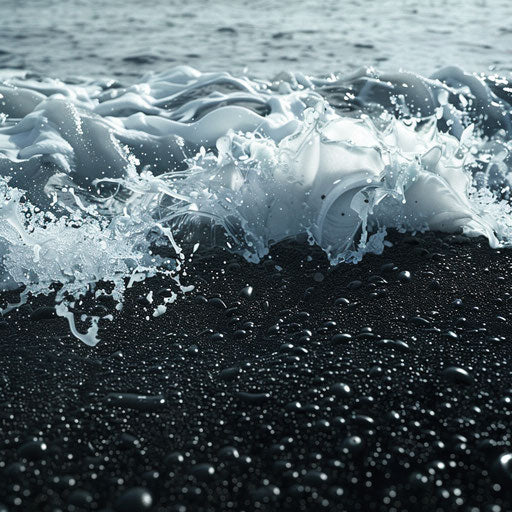 Black Sand Beach Stunning Nature Prints