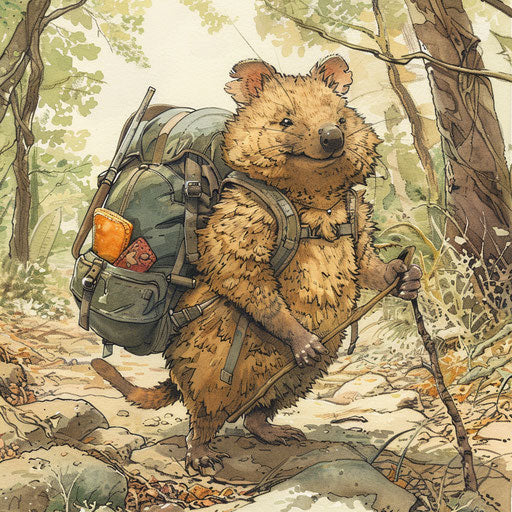 A quokka leading adventurers