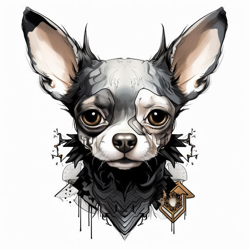Minimalist Chihuahua Tattoo Design Creator