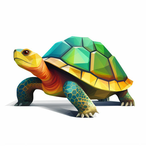 Turtle clipart in the style of Minimalist, on a white background